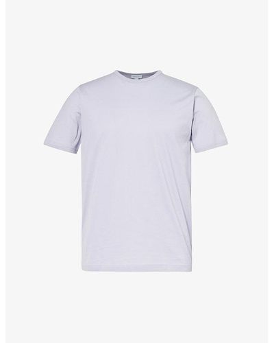 Sunspel Crew-neck Regular-fit Cotton-jersey T-shirt X - Blue