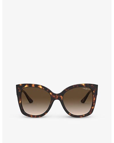 Vogue Vo5338s Pillow-frame Tortoiseshell Acetate Sunglasses - Brown