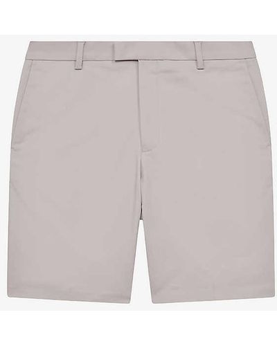 Reiss Southbury Straight-leg Regular-fit Stretch-cotton Shorts - Multicolour