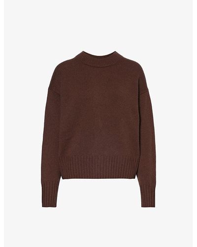Reformation Sam Relaxed-fit Recycled-cashmere And Cashmere-blend Sweater - Brown