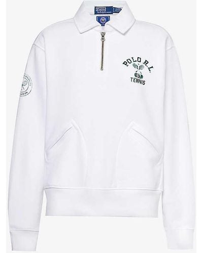 Polo Ralph Lauren X Wimbledon Cotton-jersey Sweatshirt - White