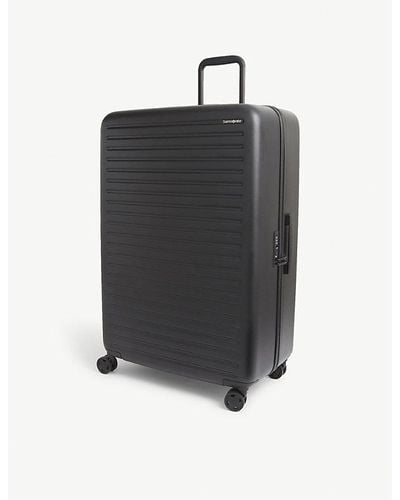 Samsonite Stackd Spinner Hard Case 4 Wheel Cabin Suitcase - Black