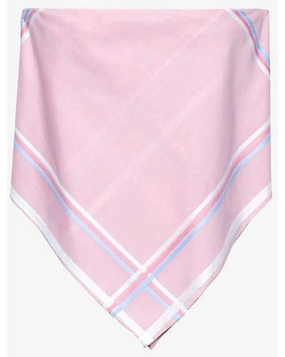 Prada Bandana Graphic-print Cotton Top - Pink
