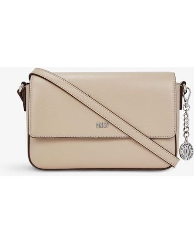 DKNY Bryant Leather Cross-body Bag - Natural