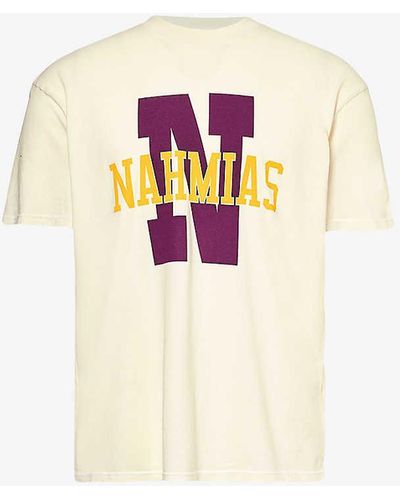 NAHMIAS Teams Logo-print Cotton-jersey T-shirt X - White