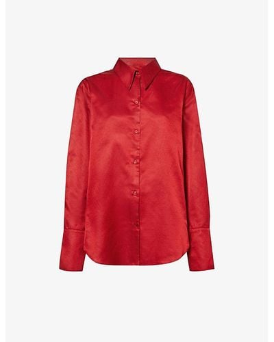 Citizens of Humanity Camilia Regular-fit Cotton And Silk-blend Shirt - Red