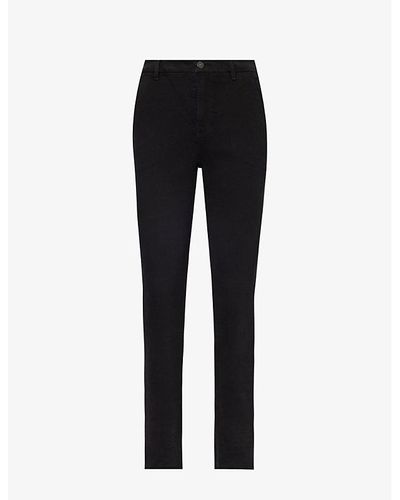 Citizens of Humanity Jayla Slim-fit Tapered High-rise Stretch-denim Blend Jeans - Black