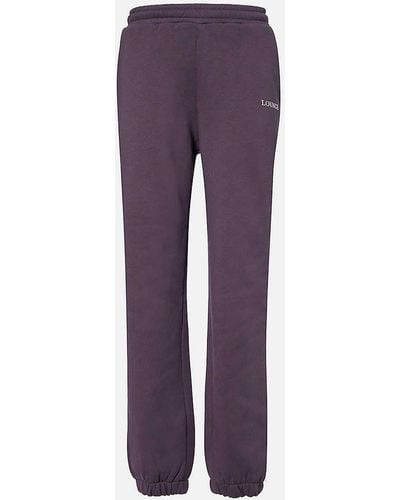Lounge Underwear Essential Logo-print Cotton-jersey jogging Bottoms - Purple