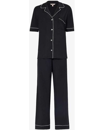 Eberjey Gisele Stretch-woven Pyjama Set - Black