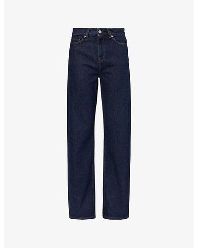 Sporty & Rich Straight-leg High-rise Relaxed-fit Jeans - Blue