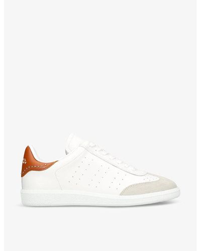 Isabel Marant Bryce Perforated Leather Sneakers - Natural