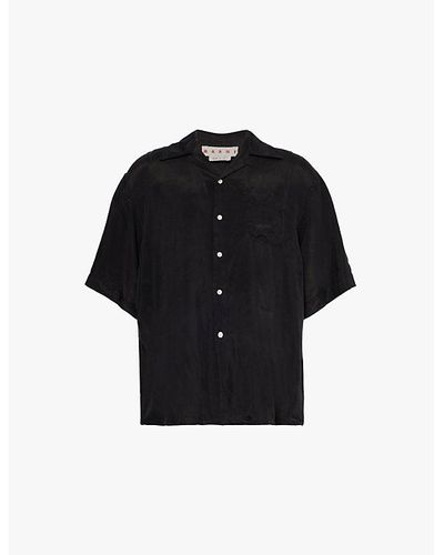 Marni Relaxed-fit Patch-pocket Woven Shirt - Black