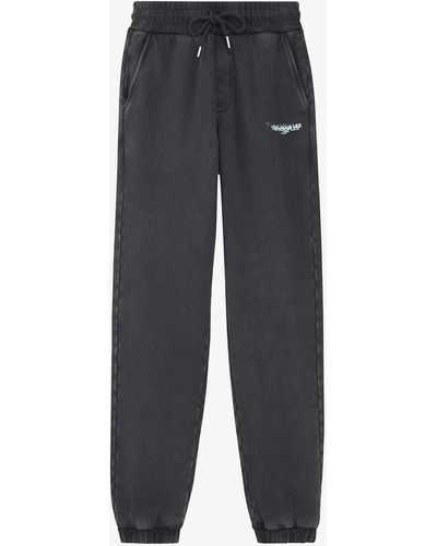 The Kooples Triple Logo Tapered Mid-rise Cotton jogging Bottoms - Multicolor