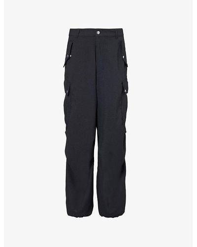 Rhude Seer Relaxed-fit Wide-leg Woven Trousers - Blue