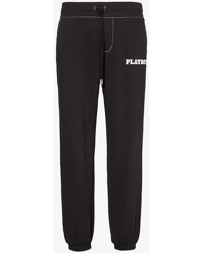True Religion X Playboy Logo-print Cotton-jersey jogging Bottoms X - Black