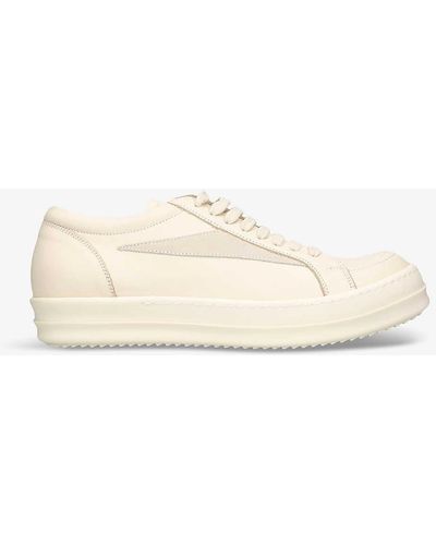 Rick Owens Vintage Low Leather Low-top Trainers - Natural