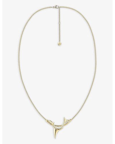 Shaun Leane Rose Thorn Yellow Gold-plated Vermeil Sterling-silver Pendant Necklace - White