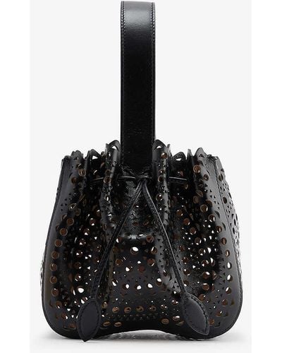 Alaïa Rose Marie Leather Top-handle Bag - Black