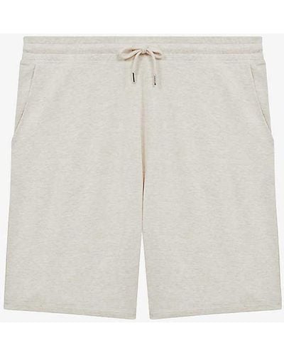 Reiss Tyne Drawstring-waist Relaxed-fit Stretch-jersey Shorts - White