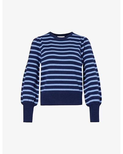 Aspiga Lourdes Striped Wool Sweater X - Blue