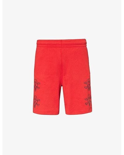 ICECREAM Cones And Bones Graphic-print Cotton-jersey Shorts X - Red