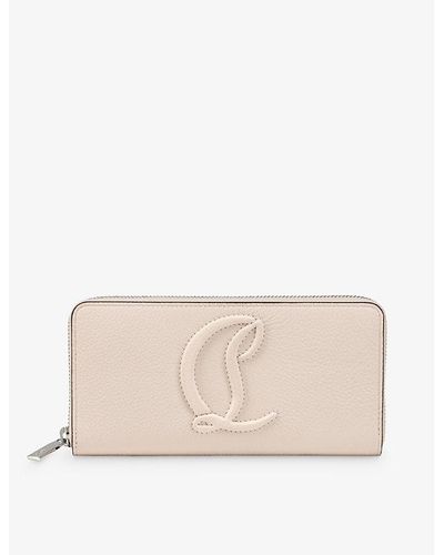 Christian Louboutin By My Side Logo-embossed Leather Wallet - Natural