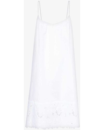 Hanro Clara Logo-embroidered Cotton Pyjama Dress X - White