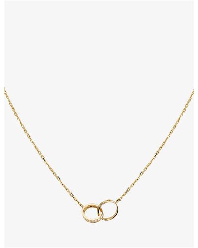 Cartier Love 18ct Yellow-gold And 18 0.22ct Diamonds Necklace - Metallic