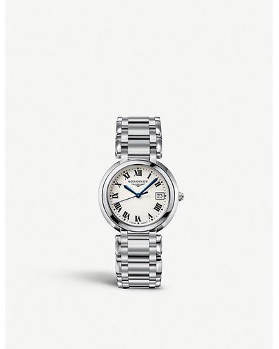 Longines L8.114.4.71.6 Primaluna Stainless Steel Watch - White
