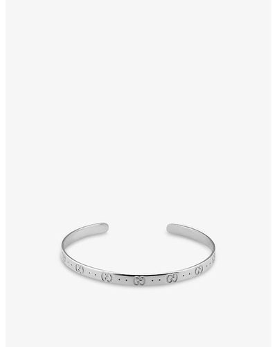 Gucci Icon 18ct White-gold Bracelet - Metallic