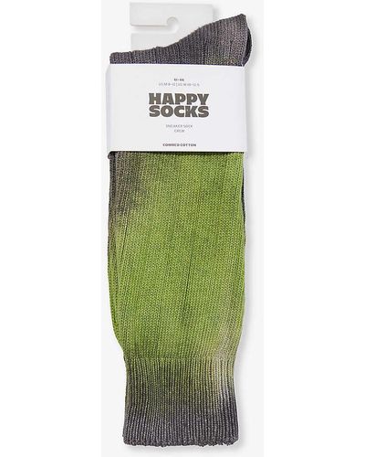 Happy Socks Just Bee Cotton-blend Socks - Green