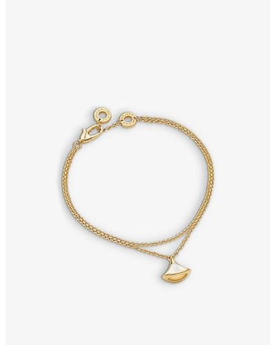Bvlgari Rose Gold And Diamond Serpenti Bracelet | Harrods UK