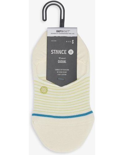 Stance Ladies Off White Striped Marit Liner Cotton Blend Socks