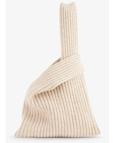 Lauren Manoogian Brushed-texture Alpaca Wool-blend Tote Bag - Natural