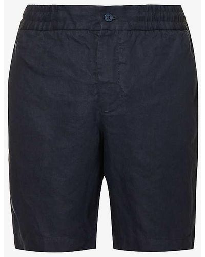 Orlebar Brown Cornell Regular-fit Linen Shorts - Blue