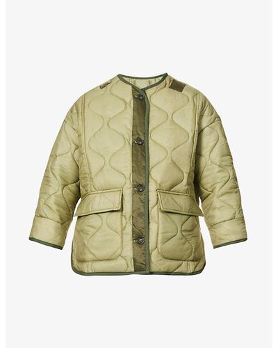 Frankie Shop Teddy Quilted-shell Jacket - Green