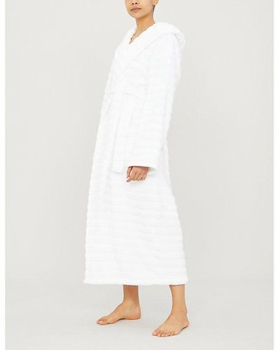 The White Company The Company Hooded Hydrocotton Dressing Gown - White