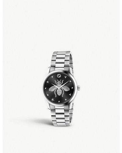 Gucci Ya1264136 G-timeless Steel Quartz Watch - White