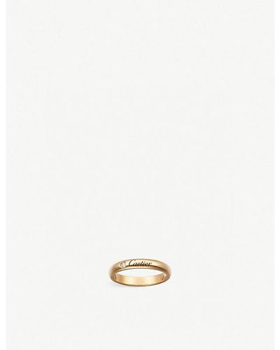 Cartier C De 18ct Rose-gold And Diamond Wedding Ring - Metallic