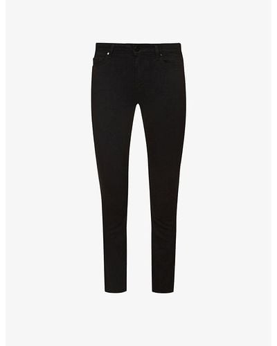 PAIGE Verdugo Crop Skinny Mid-rise Jeans - Black