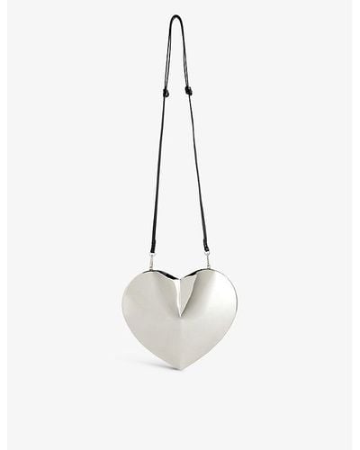 Alaïa Le Couer Heart-shaped Brass Shoulder Bag - White