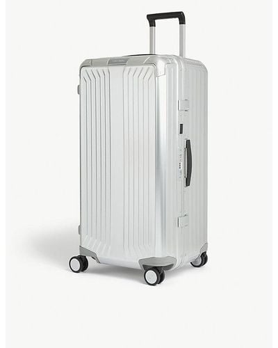 Samsonite Lite-box Alu Trunk Hard Case 4 Wheel Cabin Suitcase 80cm - Metallic