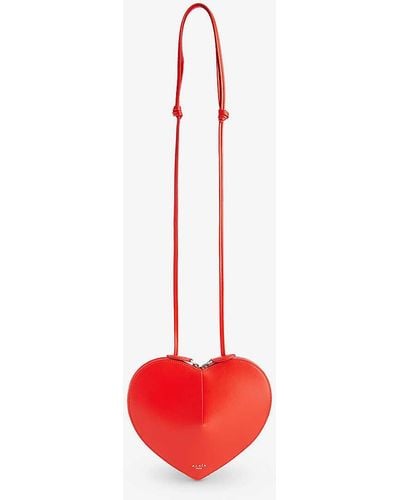 Alaïa Le Coeur Leather Cross-body Bag - Red