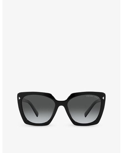 Prada Pr 23zs Square-frame Acetate Sunglasses - Black