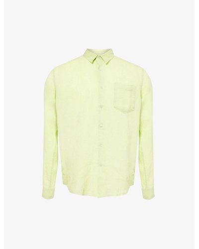 Vilebrequin Caroubis Patch-pocket Linen Shirt - Yellow