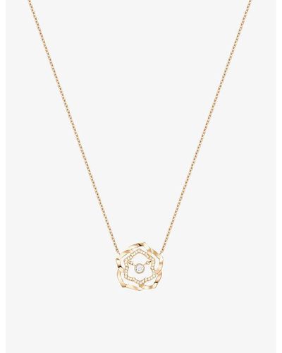 Piaget Rose 18ct Rose-gold And 0.21ct Brilliant-cut Diamond Pendant Necklace - Metallic