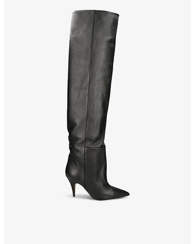 Khaite River Leather Knee-high Boots - Black