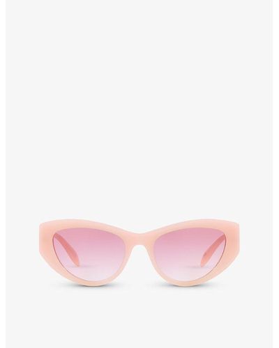Alexander McQueen Am0377s Cat-eye Acetate Sunglasses - Pink