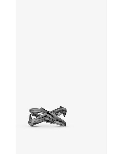 Shaun Leane Rose Thorn Black Rhodium-plated Silver Ring - White