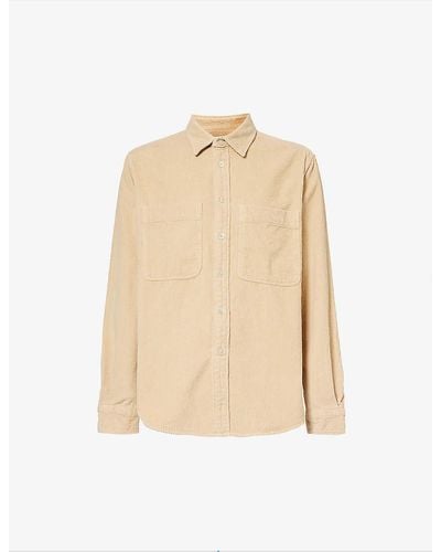 PS by Paul Smith Patch-pocket Regular-fit Cotton-corduroy Shirt - Natural